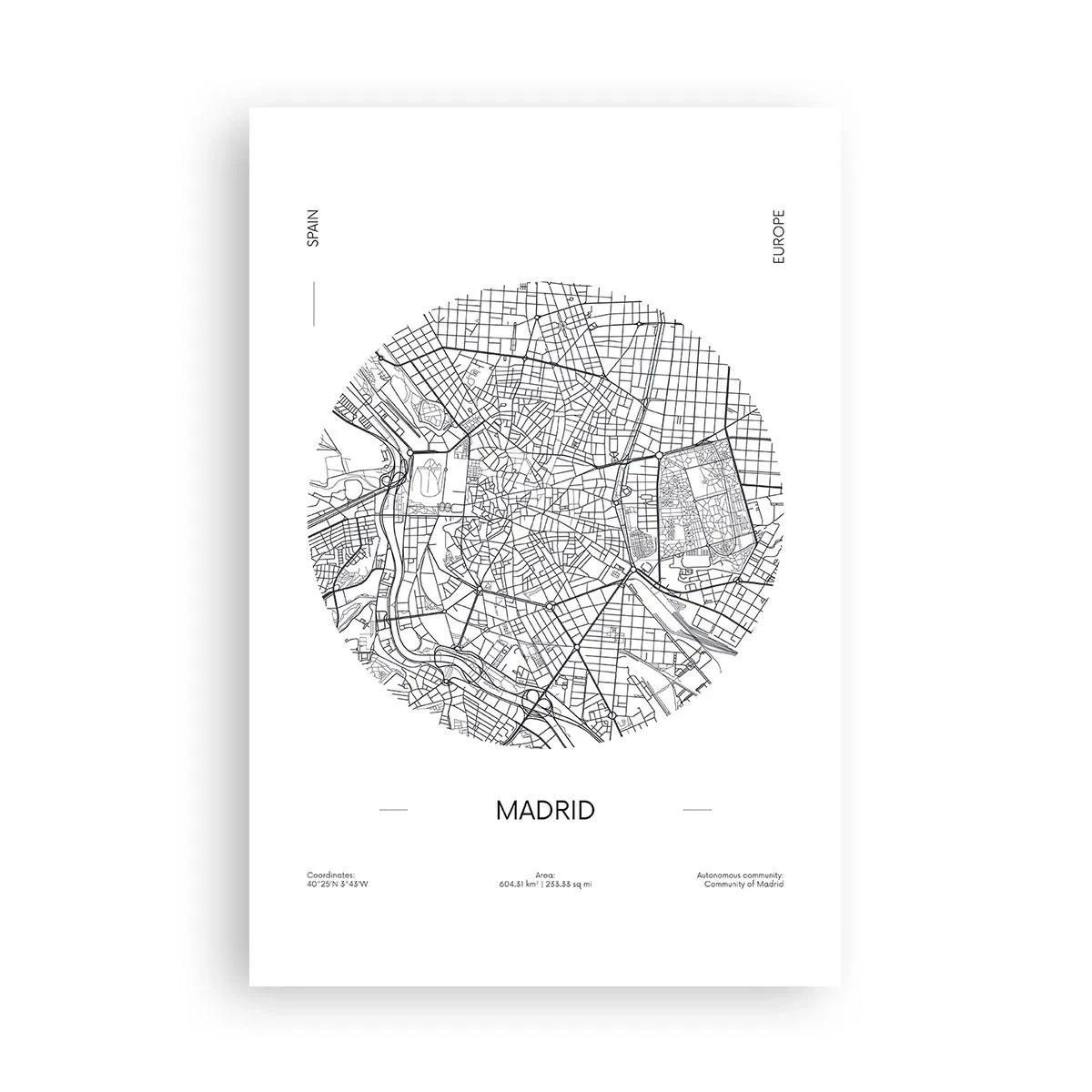 Plakát - Anatomie Madridu - 61x91 cm