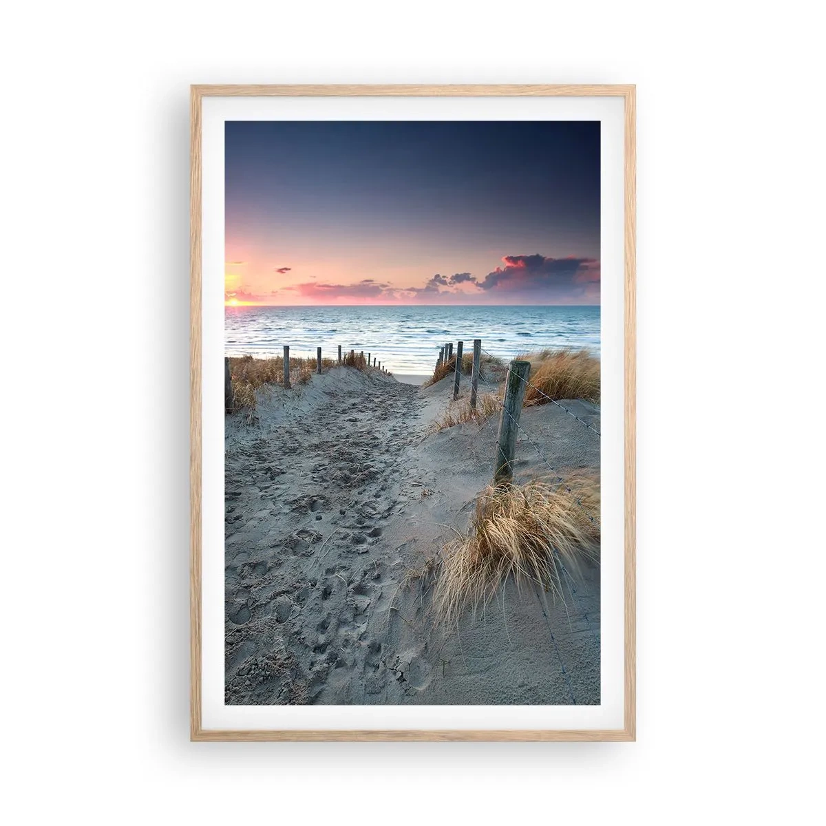 Plakát v rámu světlý dub - Za trochu lásky šel bych světa kraj… - 61x91 cm