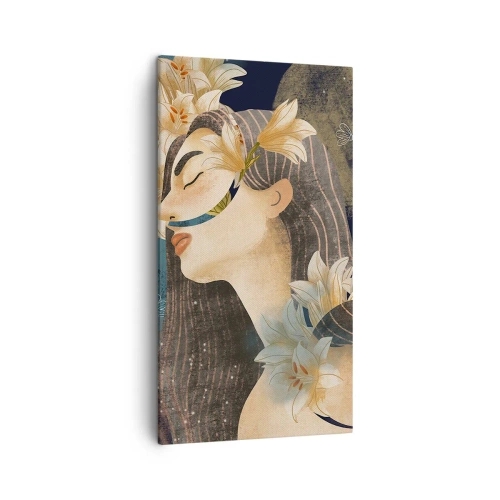 Obraz na plátně - Pohádka o princezně s liliemi - 45x80 cm