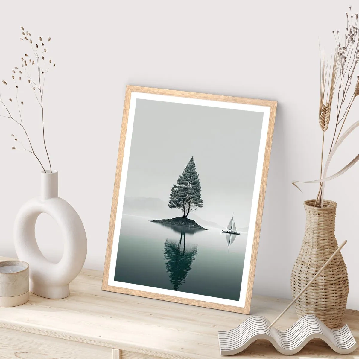 Plakát v rámu světlý dub - Snění - 40x50 cm