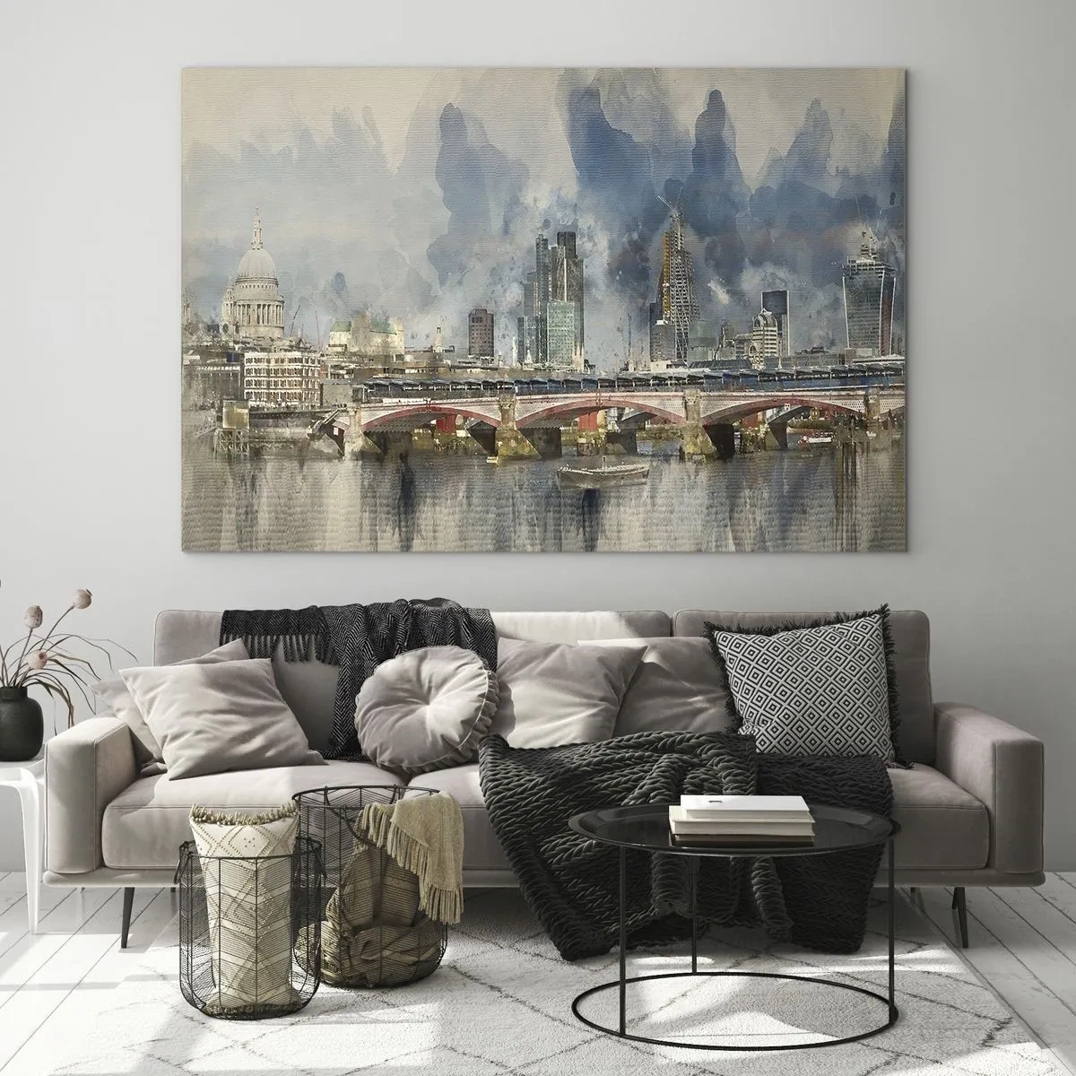 Obraz na skle - Londýn v celé své kráse - 70x50cm - Londýn v celé své kráse - Moderní nástěnná dekorace do obývacího pokoje a ložnice ARTTOR