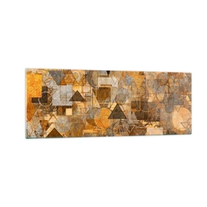 Obraz na skle - Svět zachycený v podobě - 140x50 cm