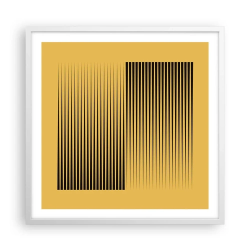 Plakát v bílém rámu - Čtverec protikladů - 60x60 cm