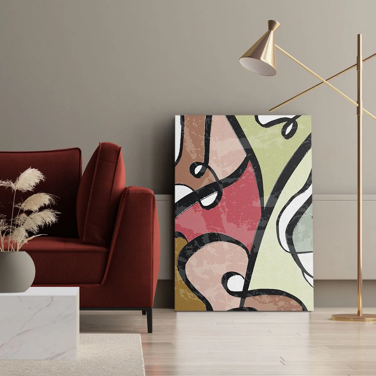 Obraz na plátně - Piruety uprostřed barev - 50x70 cm