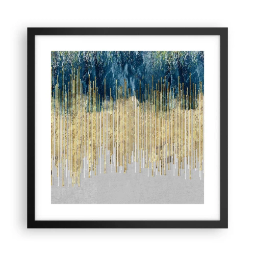 Plakát v černém rámu - Zlacená hranice - 40x40 cm