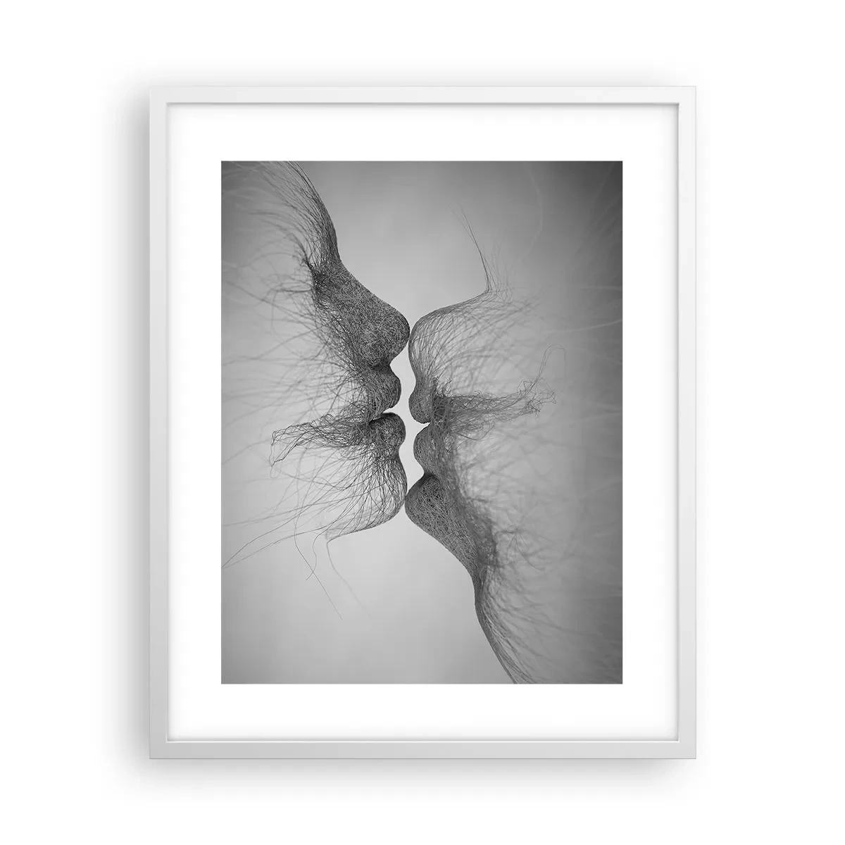 Plakát v bílém rámu - Polibek větru - 40x50 cm