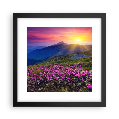 Plakát v černém rámu - …A kolem voní kosodřevina a voní byliny - 30x30 cm