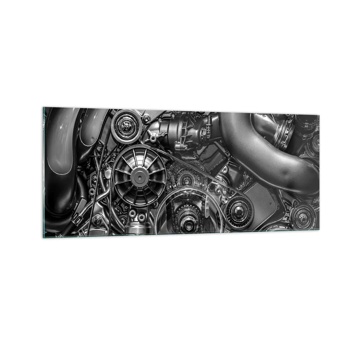 Obraz na skle - Poezie mechaniky - 100x40 cm