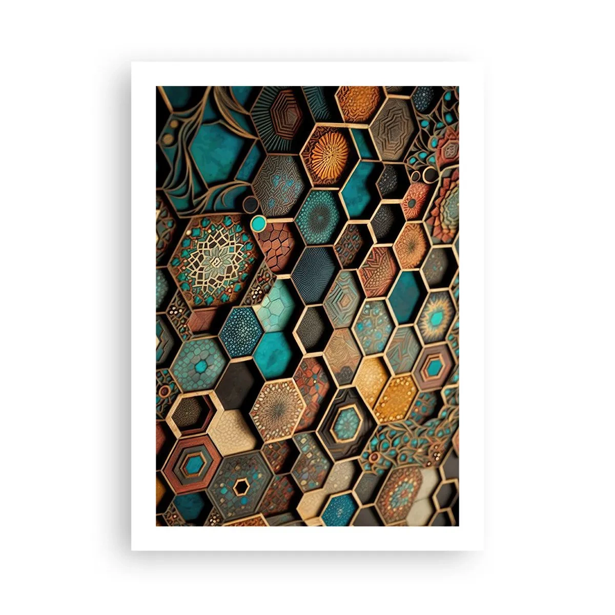 Plakát - Arabské ornamenty – variace - 50x70 cm