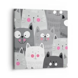Obraz na plátně - Kočičí svět - 40x40 cm