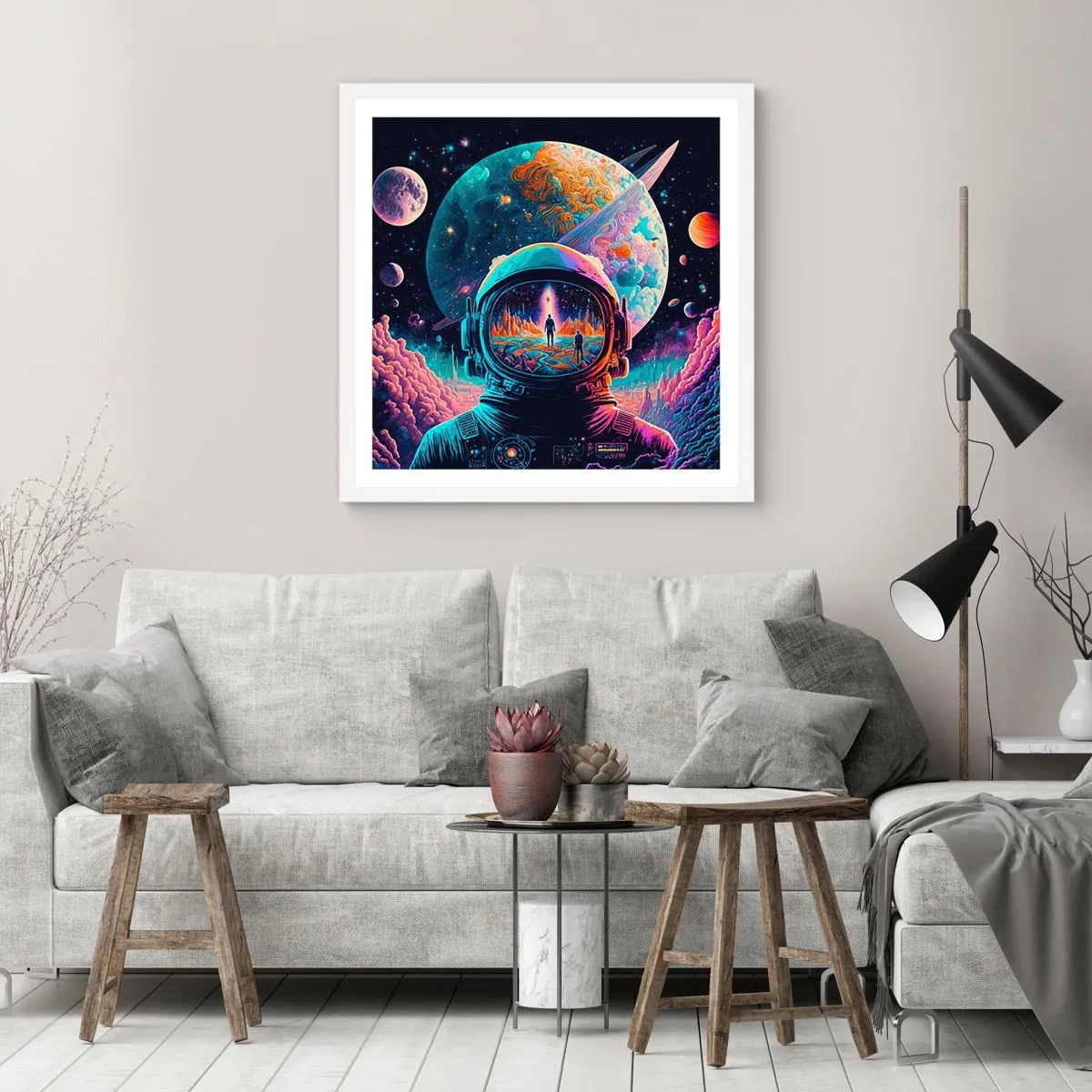 Plakát v bílém rámu - Filosofům se to ani nesnilo - 50x50 cm