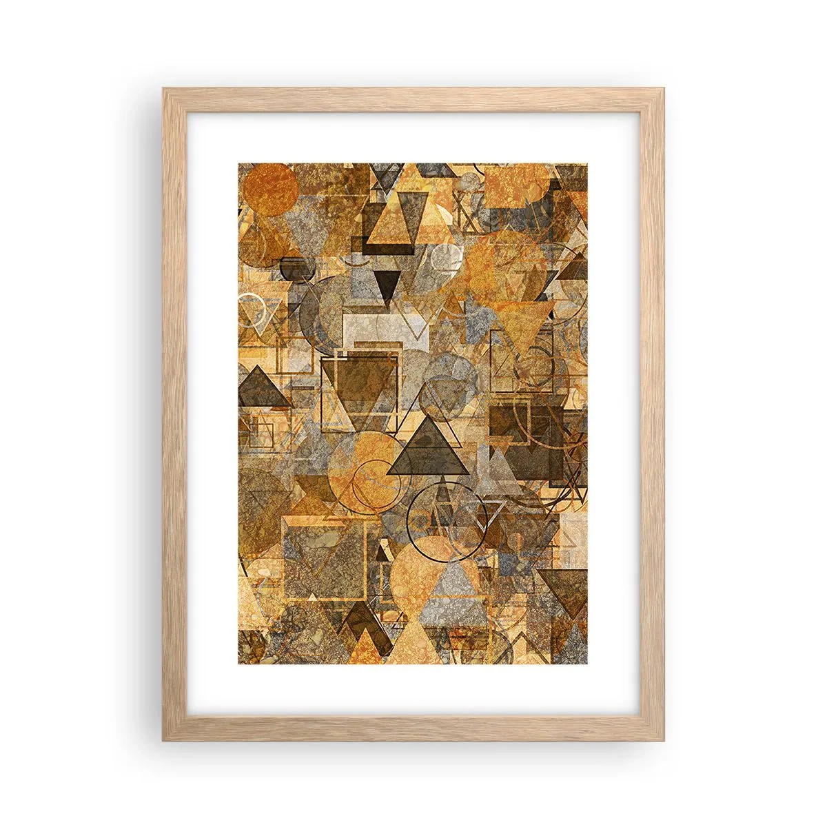 Plakát v rámu světlý dub - Svět zachycený v podobě - 30x40 cm