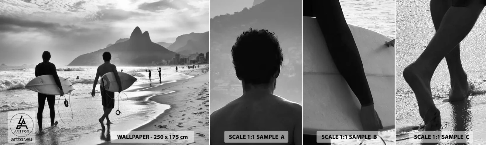 Fototapeta Vzorek Standard Eco - Samba na jednu vlnu - Surfař, Brazílie, Moře - 100x30 cm