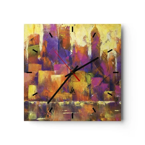 Nástěnné hodiny - Metropolitní kompozice - 30x30 cm