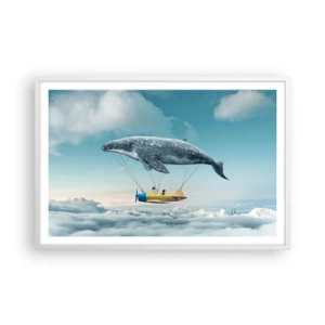 Plakát v bílém rámu - Proč ne? - 91x61 cm