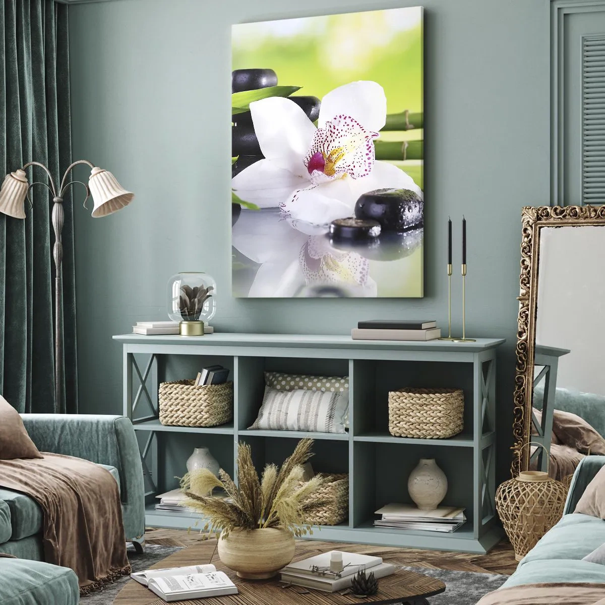 Obraz na plátně - Chladná svěžest - 65x120 cm