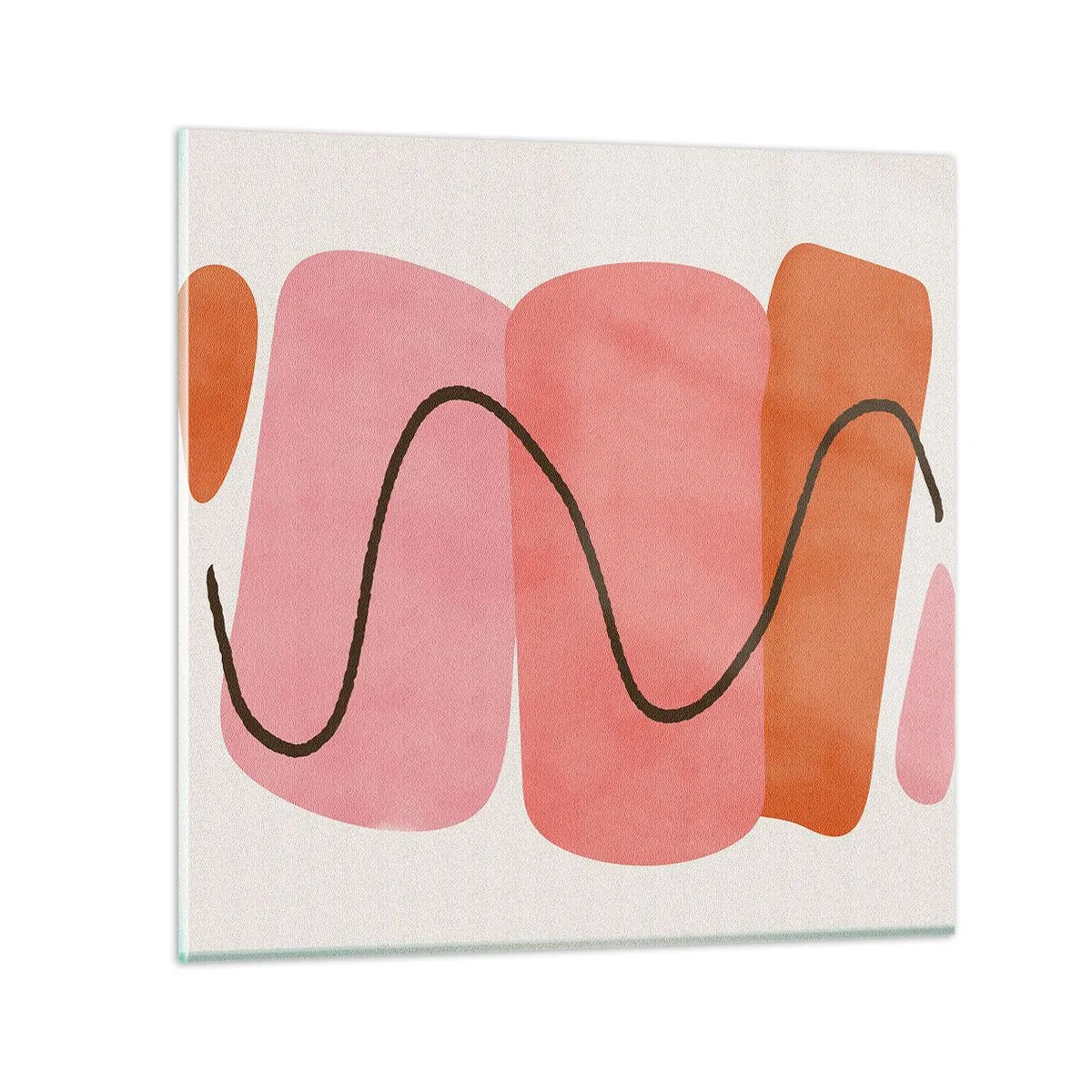 Obraz na skle - Jemný pohyb forem - 60x60 cm