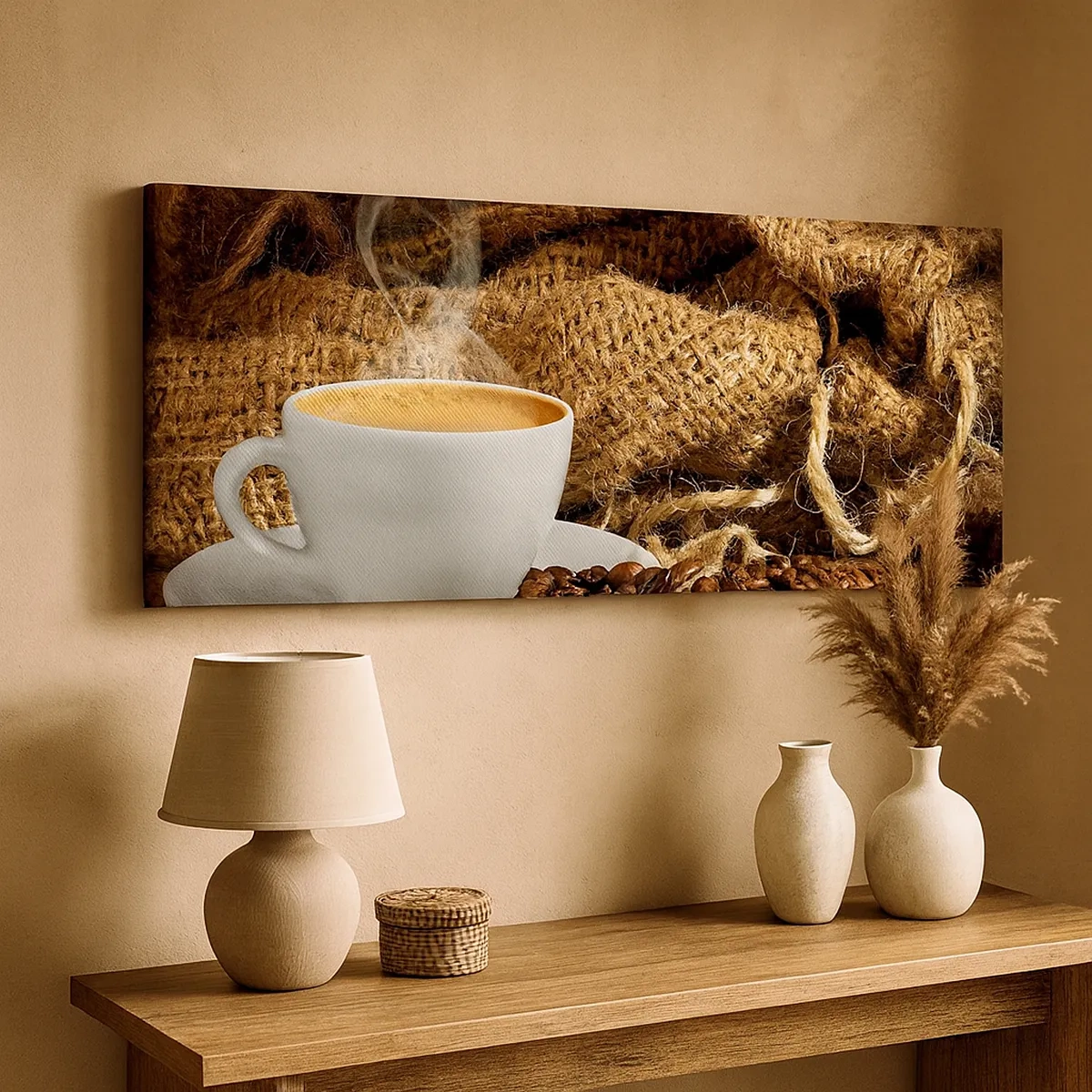 Obraz na plátně - Vůně moka a hustota medové tekutiny - 30x30 cm