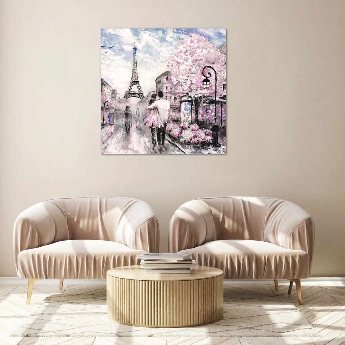 Obraz na skle - Když se zamilovat, tak jenom v… - 70x70 cm