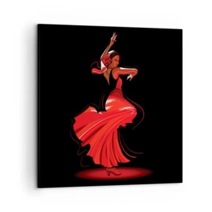 Obraz na plátně - Žhavá duše flamenco - 50x50 cm