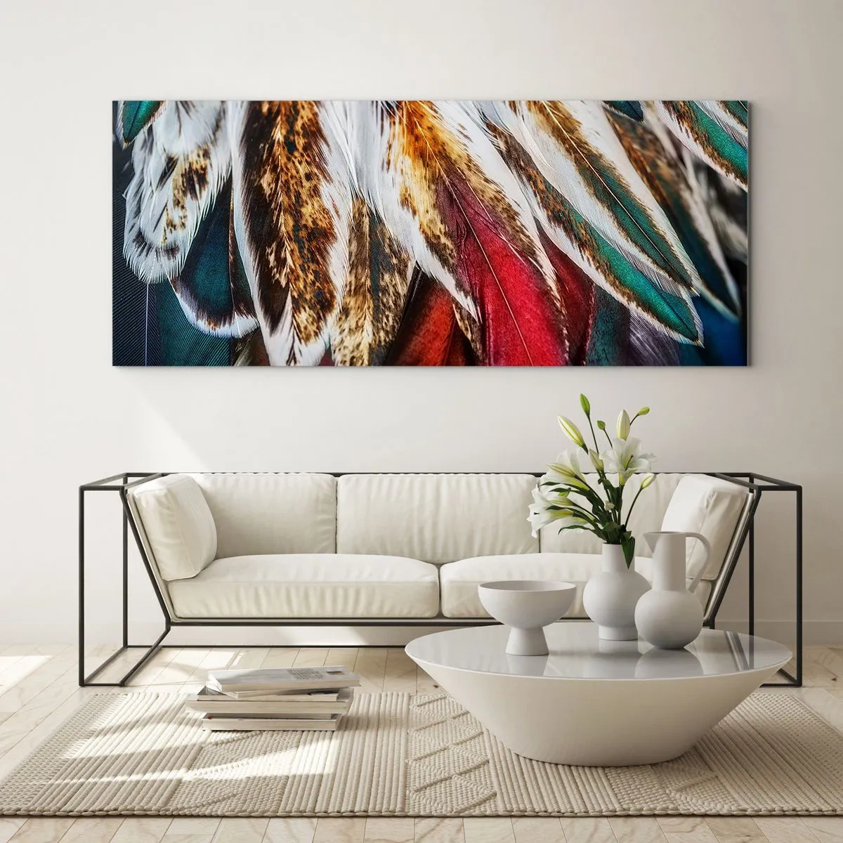 Obraz na skle - Tajemství letu - 140x50 cm
