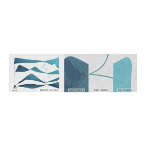 Vzor Fototapety Premium Canvas - Abstrakce: tyrkysový vztah - Minimalismus, Elementy, Abstrakce - 100x30 cm