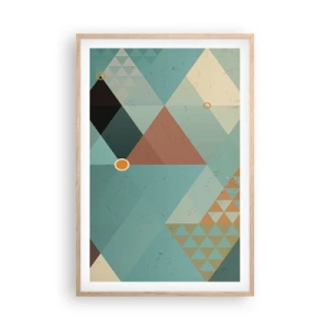 Plakát v rámu světlý dub - Jednota mnohosti, mnohost jednoty - 61x91 cm