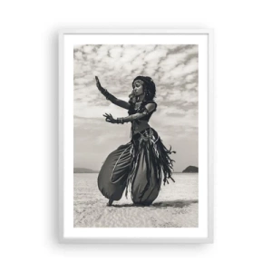 Plakát v bílém rámu - Tanec jižních ostrovů - 50x70 cm