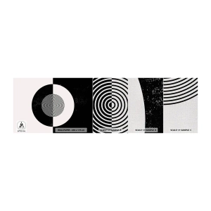 Vzor Fototapety Premium Canvas - Harmonie v černé a bílé - Abstrakce, Kus, Černý a bílý - 100x30 cm
