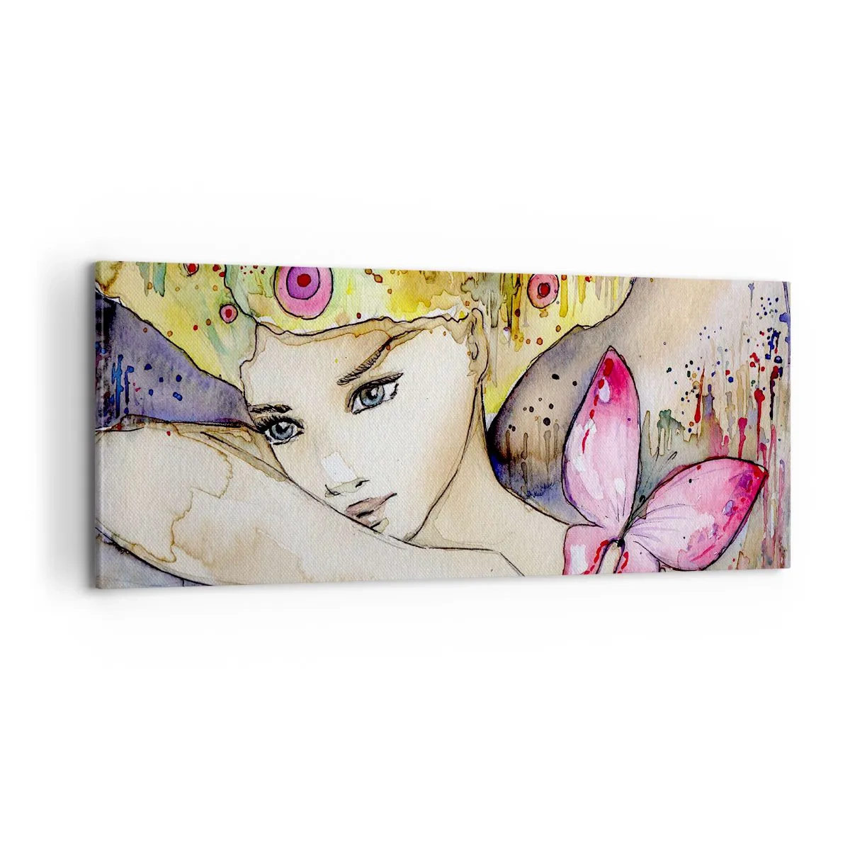 Obraz na plátně - Motýlí princezna - 100x40 cm