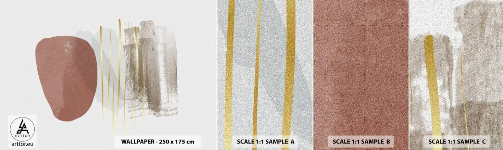 Fototapeta Vzorek Standard Eco - Abstraktní kolonáda - Abstrakce, Kus, Moderní vzor - 100x30 cm