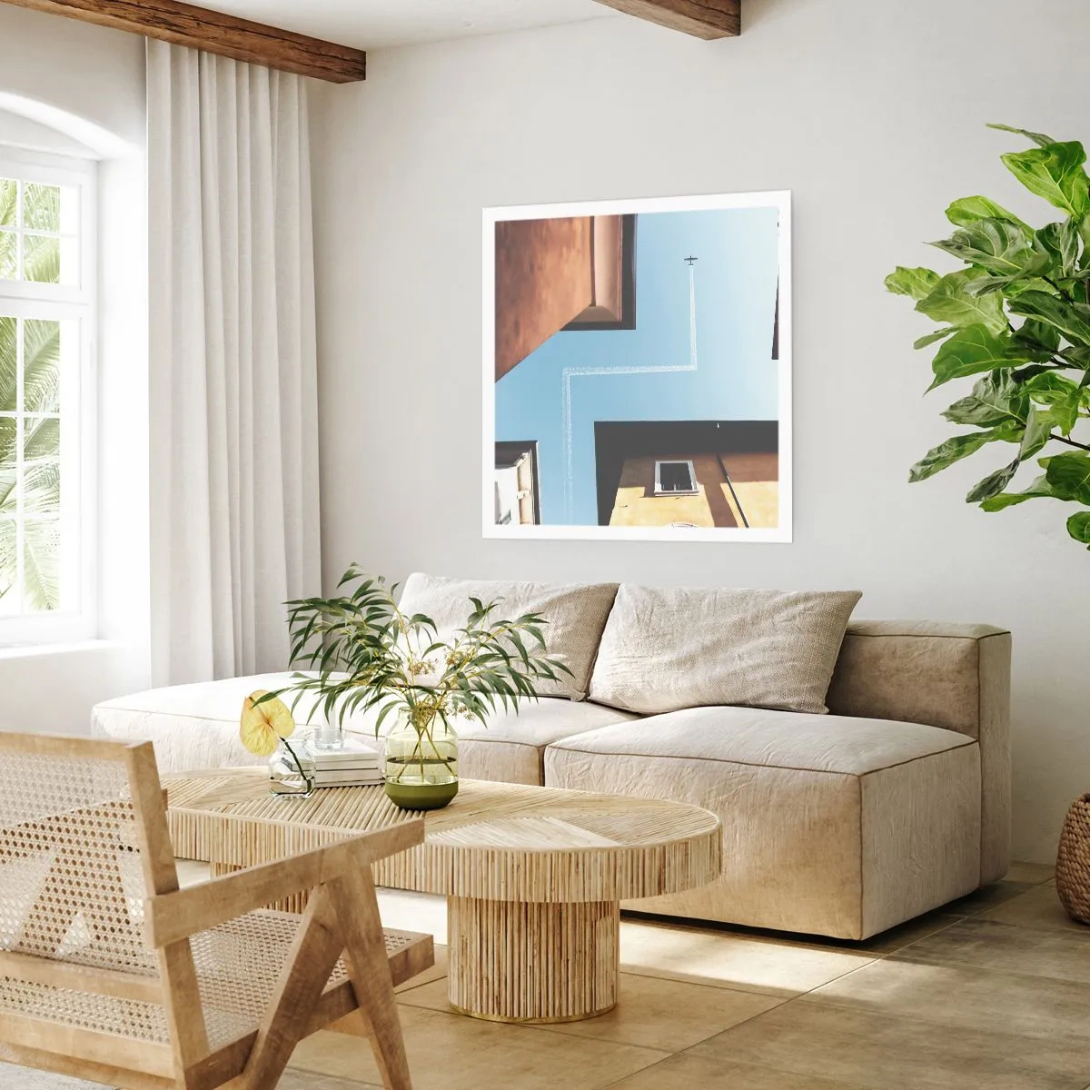 Plakát - Nad městským labyrintem - 40x40 cm