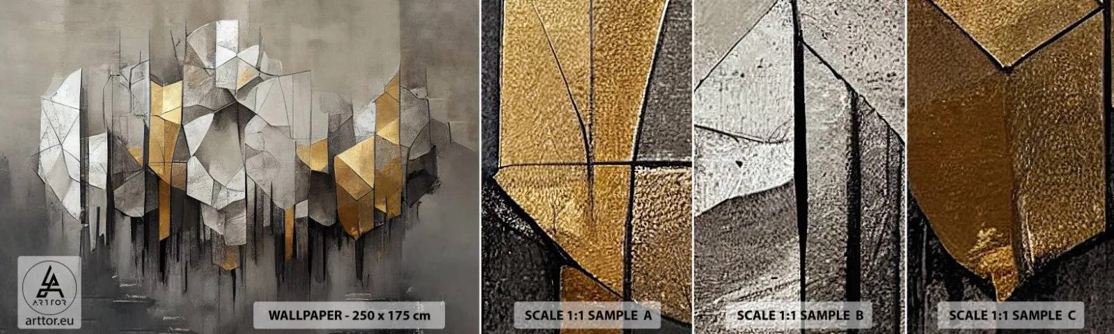 Vzor Fototapety Samolepicí Deluxe Sticker - Kompozice z ledu a světla - Abstrakce, Kus, Art Deco - 100x30 cm