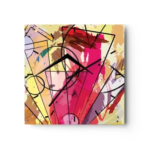 Nástěnné hodiny - Výbuch - 30x30 cm