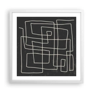 Plakát v bílém rámu - Není to tak jednoduché - 50x50 cm