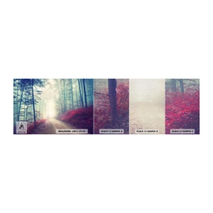 Vzor Fototapety Premium Canvas - Je dobře vstát s východem slunce - Krajina, Les, Lesní cesta - 100x30 cm