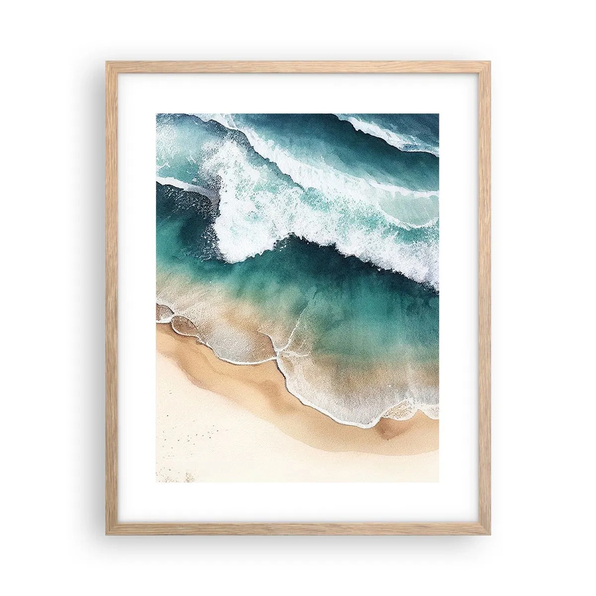 Plakát v rámu světlý dub - Odvěké setkání - 40x50 cm