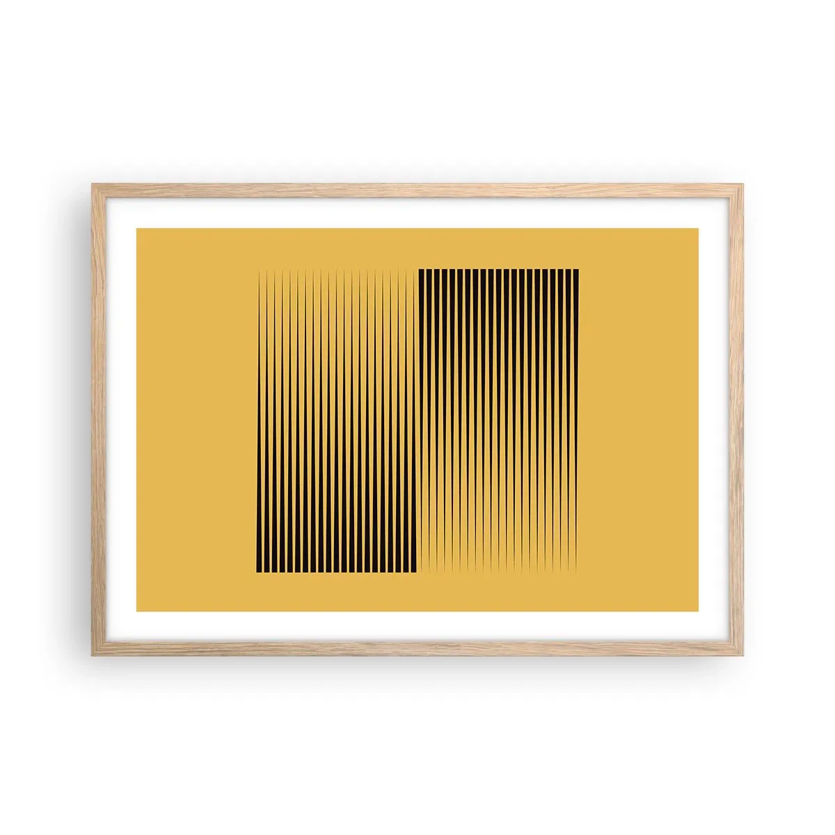 Plakát v rámu světlý dub - Čtverec protikladů - 70x50 cm