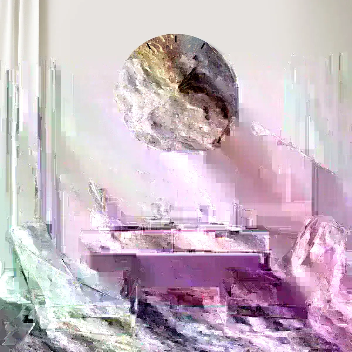 Nástěnné hodiny - Hmota a duch - 30x30 cm