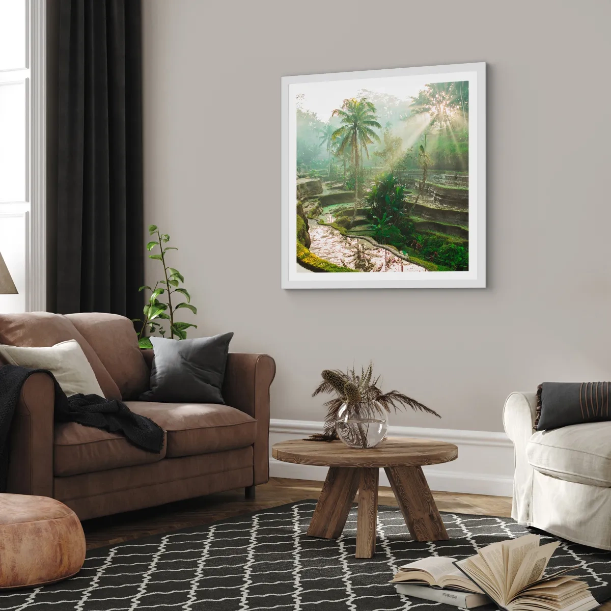 Plakát v bílém rámu - Vyrůstát na slunci - 40x40 cm