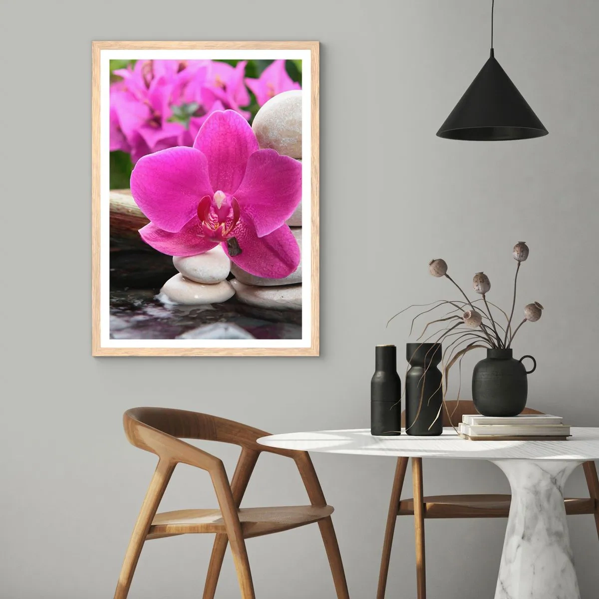 Plakát v rámu světlý dub - Už odpočíváš - 61x91 cm