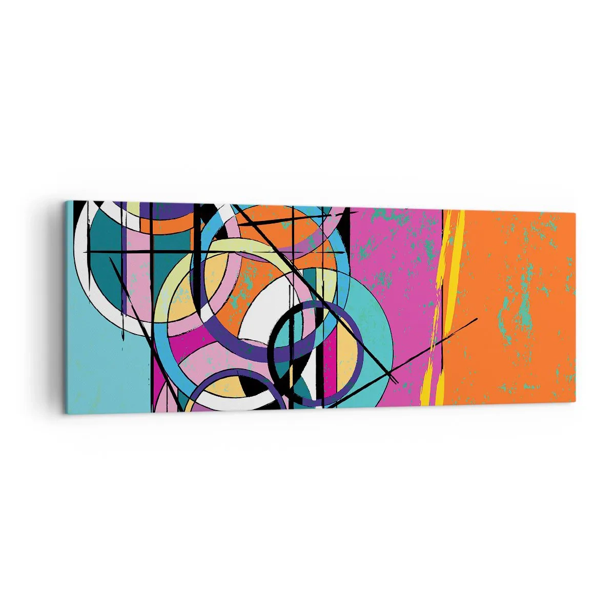 Obraz na plátně - Kruh za kruhem - 140x50 cm