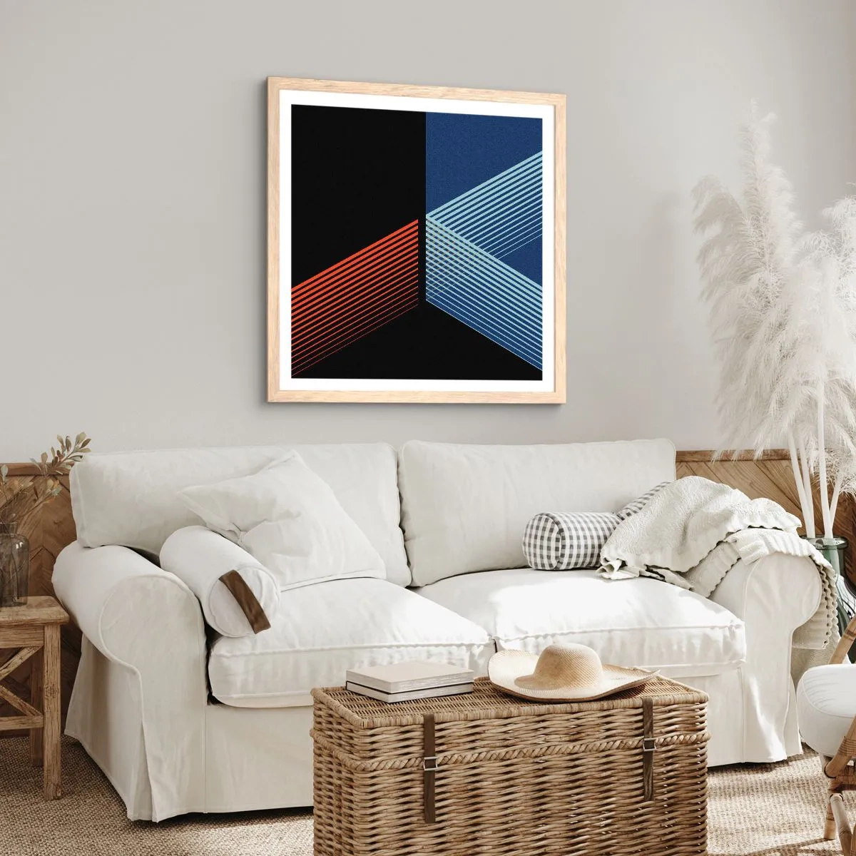 Plakát v rámu světlý dub - Jednoduchý příběh - 50x50 cm