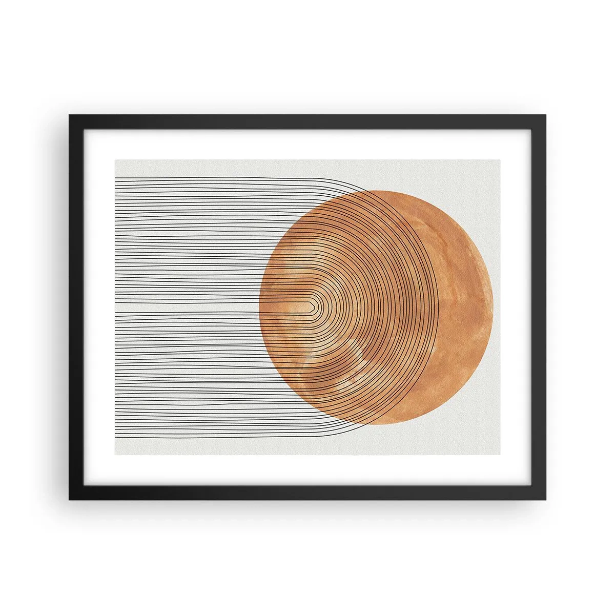 Plakát v černém rámu - Slunečná kompozice - 50x40 cm