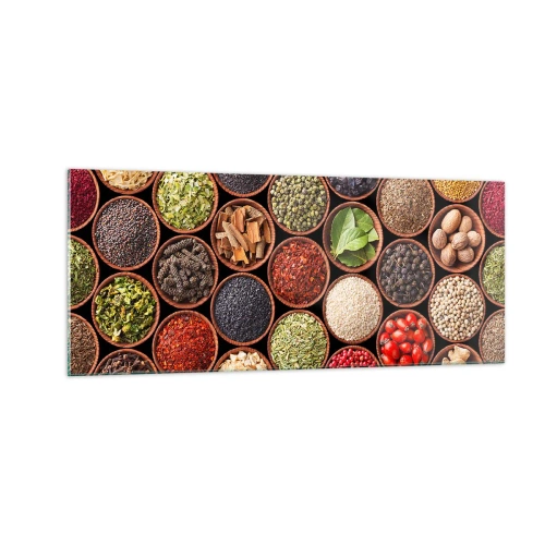 Obraz na skle - Všechny chutě světa - 100x40 cm
