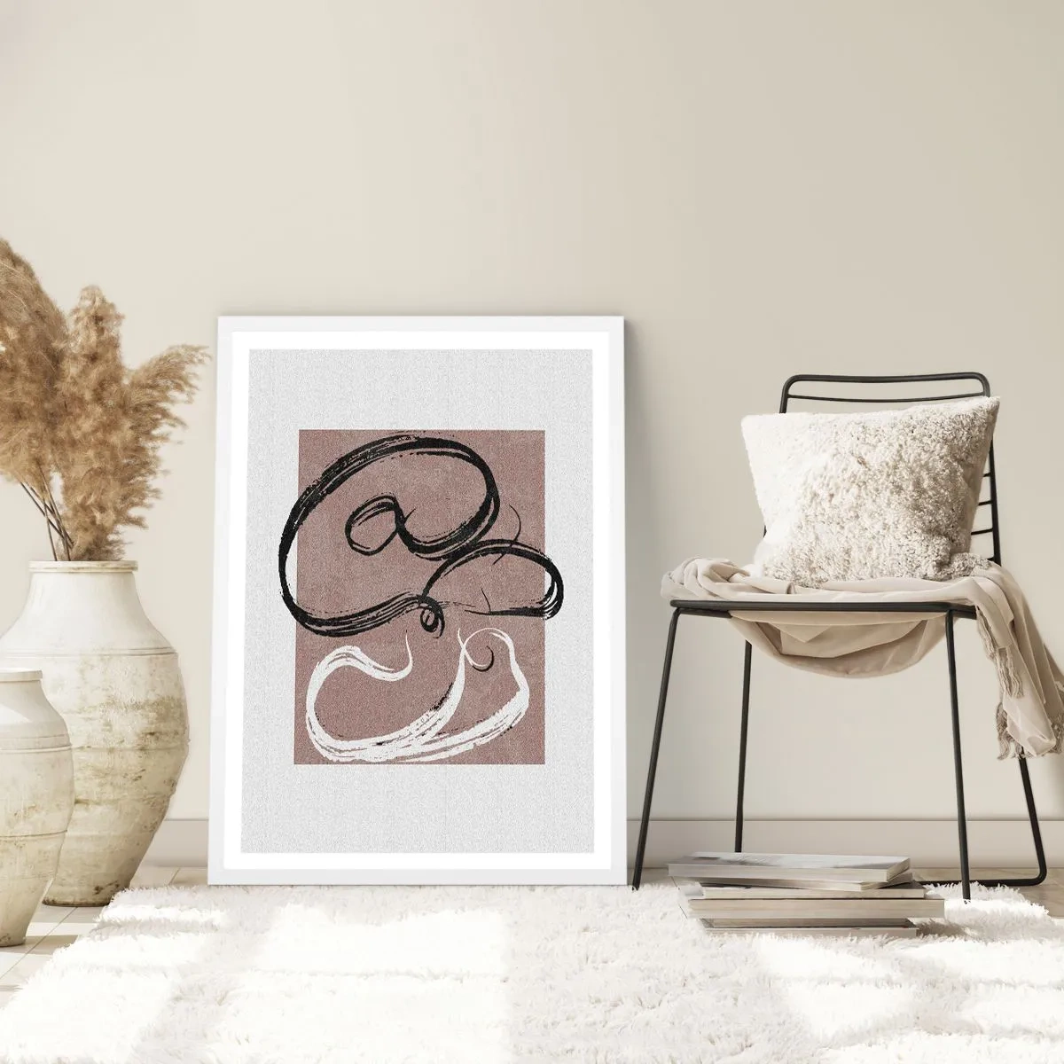 Plakát v bílém rámu - Kompozice – hledání úplnosti - 30x40 cm