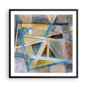 Plakát v černém rámu - Přímo nebo diagonálně? - 60x60 cm