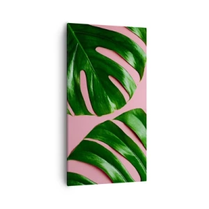 Obraz na plátně - Zelené rendez-vous - 55x100 cm