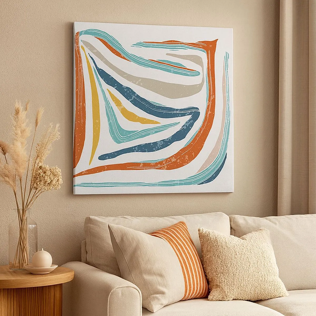 Obraz na plátně - Přátelsky usměvavá abstrakce - 30x30 cm