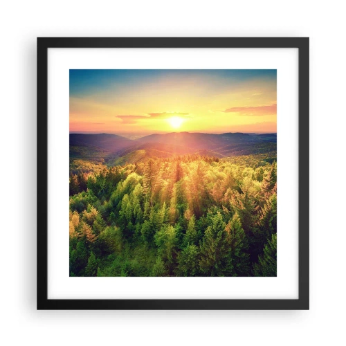 Plakát v černém rámu - Vrcholky a vrcholy - 40x40 cm